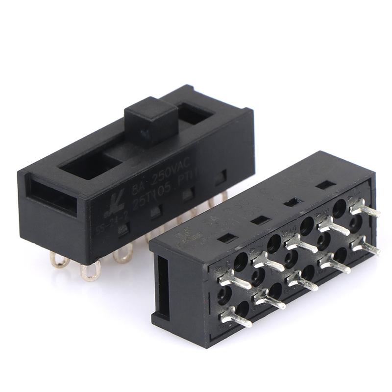 8A 250Vac 4Positions 10Pin Ss-24-2 Hot Cold Air Cylinder Toggle Slide Dip Switch