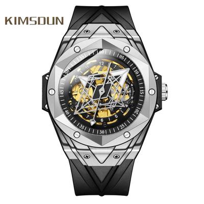 Часы мужские топовые брендовые роскошные часы модные мужские автоматические механические часы силиконовые водонепроницаемые спортивные часы