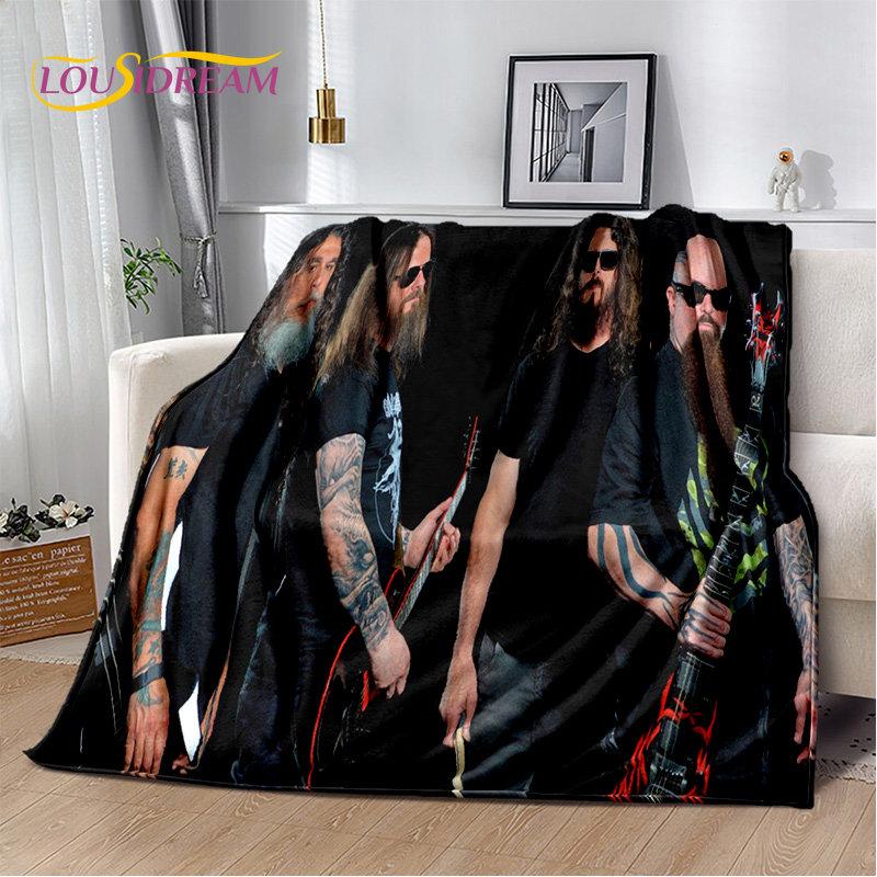 Мягкое плюшевое одеяло Slayer Heavy Metal Band, фланелевое одеяло, одеяло для гостиной, спальни, кровати, дивана, чехол для пикника, теплое детское одеяло
