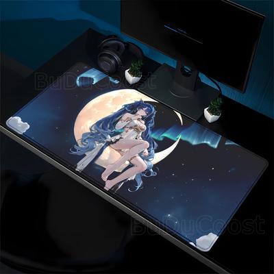 Большой размер Кавайная Девушка Коврик для Мыши Luno Wuthering Waves Аниме Клавиатура Коврик для Мыши Игровой Ноутбук ПК IUNO офисные аксессуары Настольный Коврик