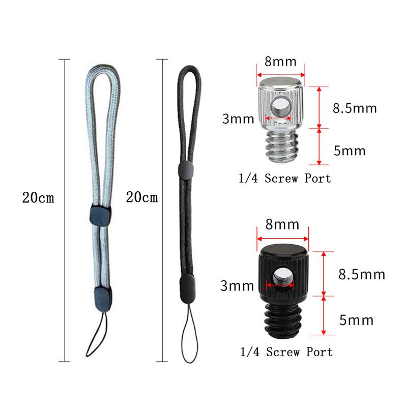 Hand Wrist Strap for Insta360 X5 X4 X3 X2 Anti-lost Lanyard Rope Strap with 1/4 Screw Connector Mount Holder Clip Hand Rope 2