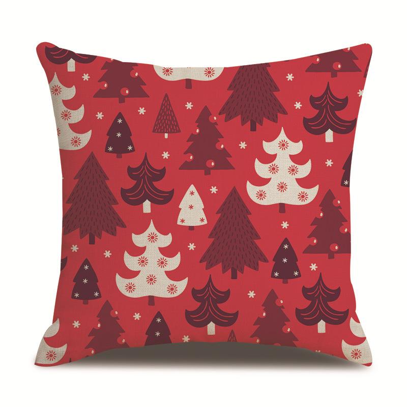 Рождественская креативная односторонняя наволочка для подушки, льняная наволочка для подушки для гостиной, наволочка для диванной подушки, прикроватная наволочка