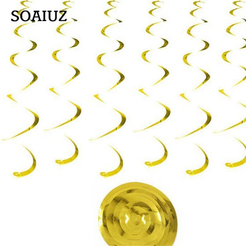 Висячие спиральные потолочные принадлежности Свадебные 6 шт. украшения для вечеринки, дня рождения, подвеска с завитками