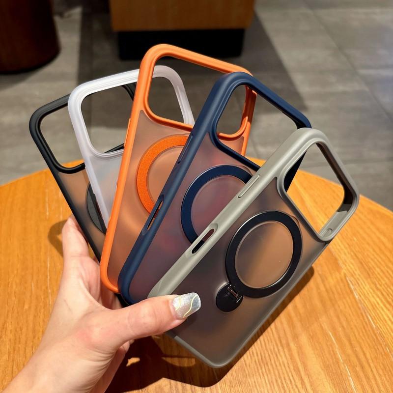Rotating Stand Magnetic Phone Case IPhone 17 Pro Max 16 15 14 13 12 Shockproof Protective Cover