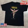 Футболка в стиле Nirvana «In Utero» Белая с графическим изображением ангела Стиль 90-х Гранж Рок Унисекс Футболка