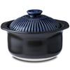 Authentic Ginpo Touki Banko Ware Ginpo Chrysanthemum Rice Double Rice Earthenware Direct Heat Lapis Lazuli Made In Product Number 46161 Cooker, 2-Cup