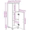 Bathroom Cabinet with Storage Sonoma Oak Finish 30 x 35 x 95 cm