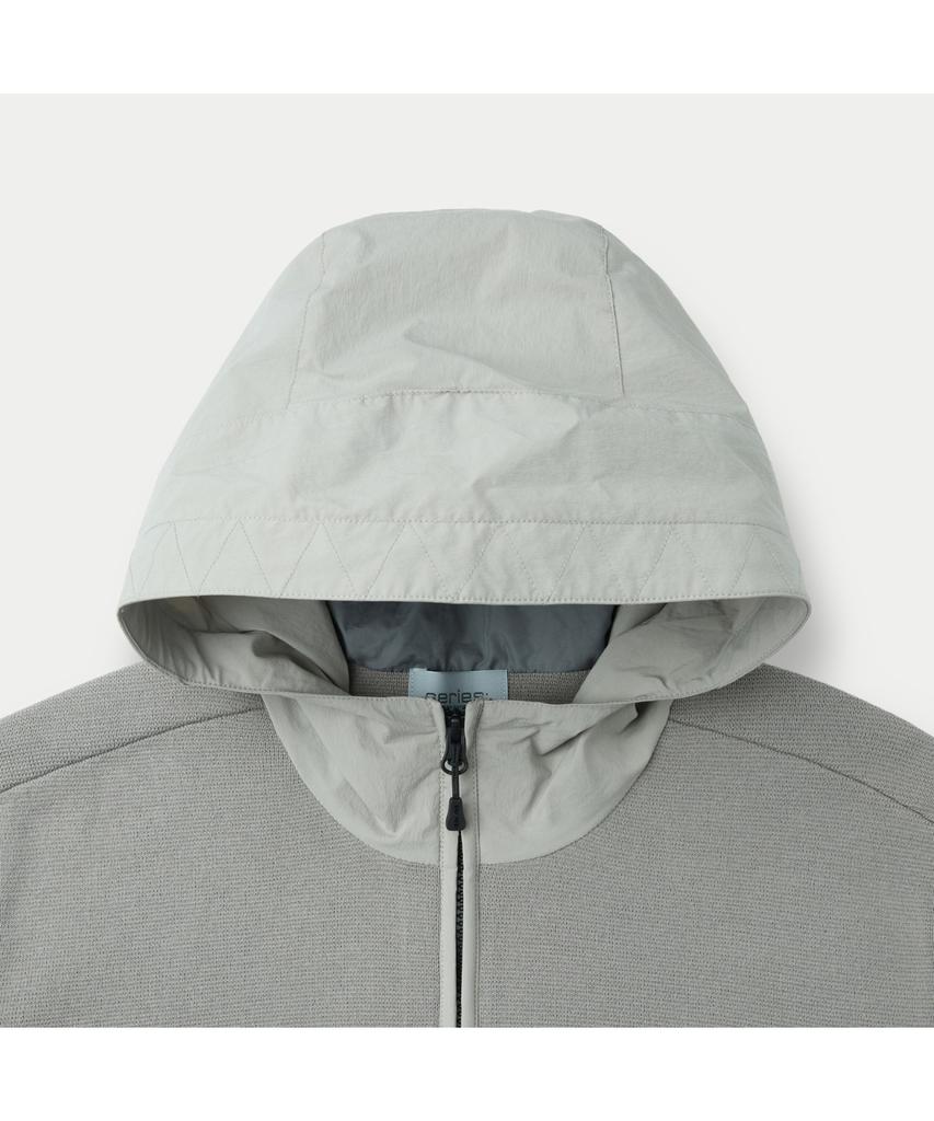 Series Hybrid Zip-Up Hooded Cardigan Sawas26001Bex