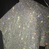 Bling Rhinestones Party Crop Top 2022 Fashion Solid Backless Straps Full Diamonds Sequins Cami Cropped Top for Women