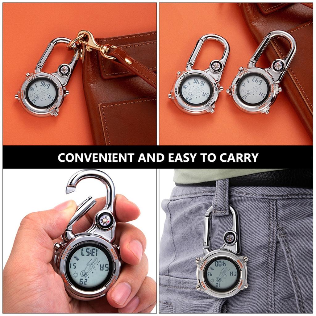 Цифровые часы Спортивные часы Карманные часы для мужчин Часы Мужские спортивные часы Карманные цепные спортивные рюкзаки для женщин Походные карманные часы Оранжевый