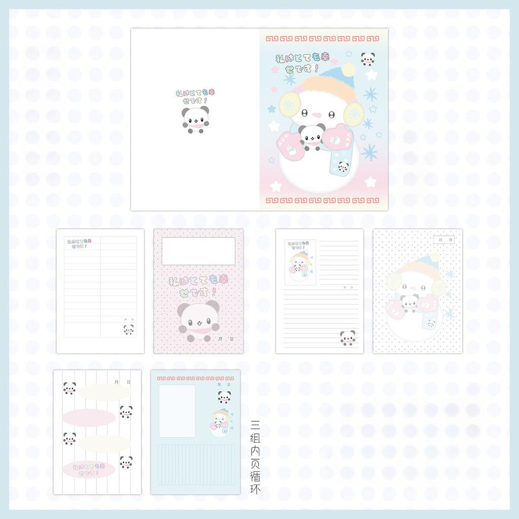 A6 Simplicity Cute Cartoon Notebooks for Kids Retro Y2K Japanese Anime Notepad Portable Small Colorful Page Scrapbook Journal