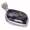 Подвеска из натурального камня габбро из стерлингового серебра 925 пробы 1,77 дюйма q6U39