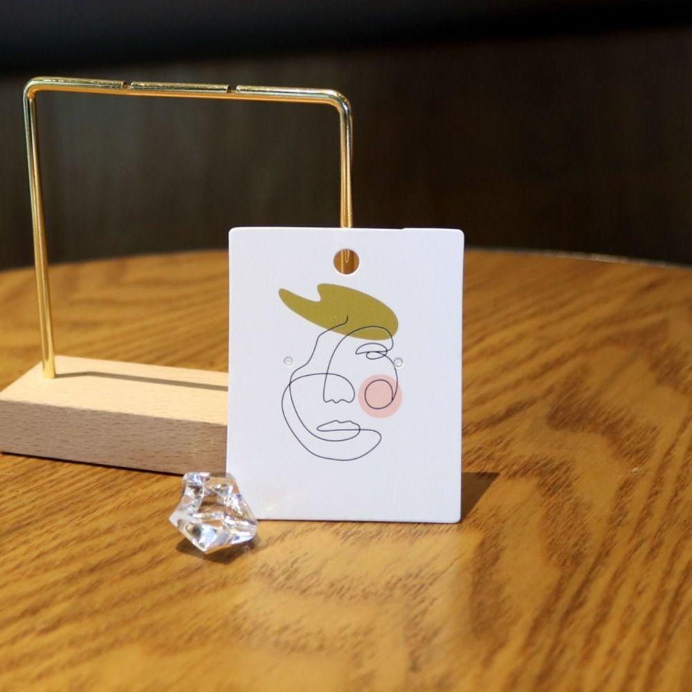 100 шт., линейный узор для сережек, картонная упаковка для ювелирных изделий