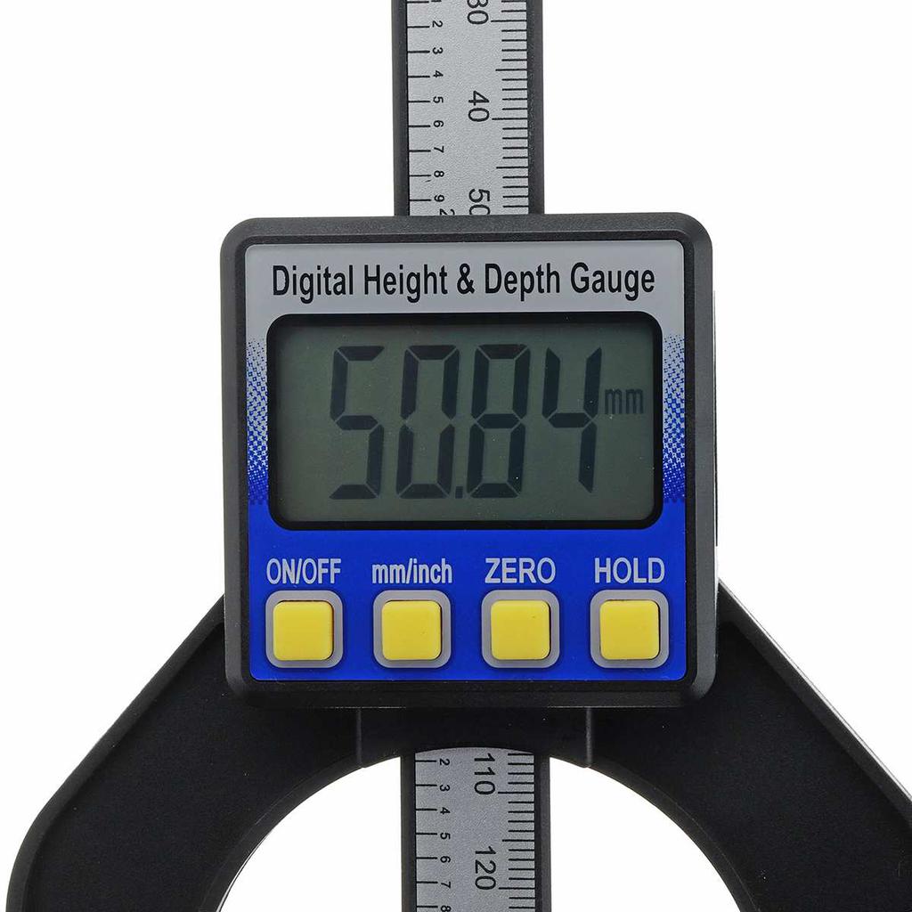 Цифровой глубиномер, высотомер, цифровой измеритель глубины протектора, ЖК-дисплей, магнитный, самостоятельная апертура 0-80 мм