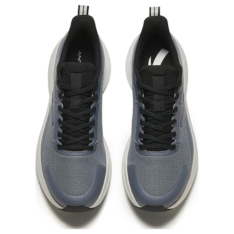 Anta Удобные универсальные амортизирующие прочные низкие кроссовки для бега для мужчин серые черные 112425541-4