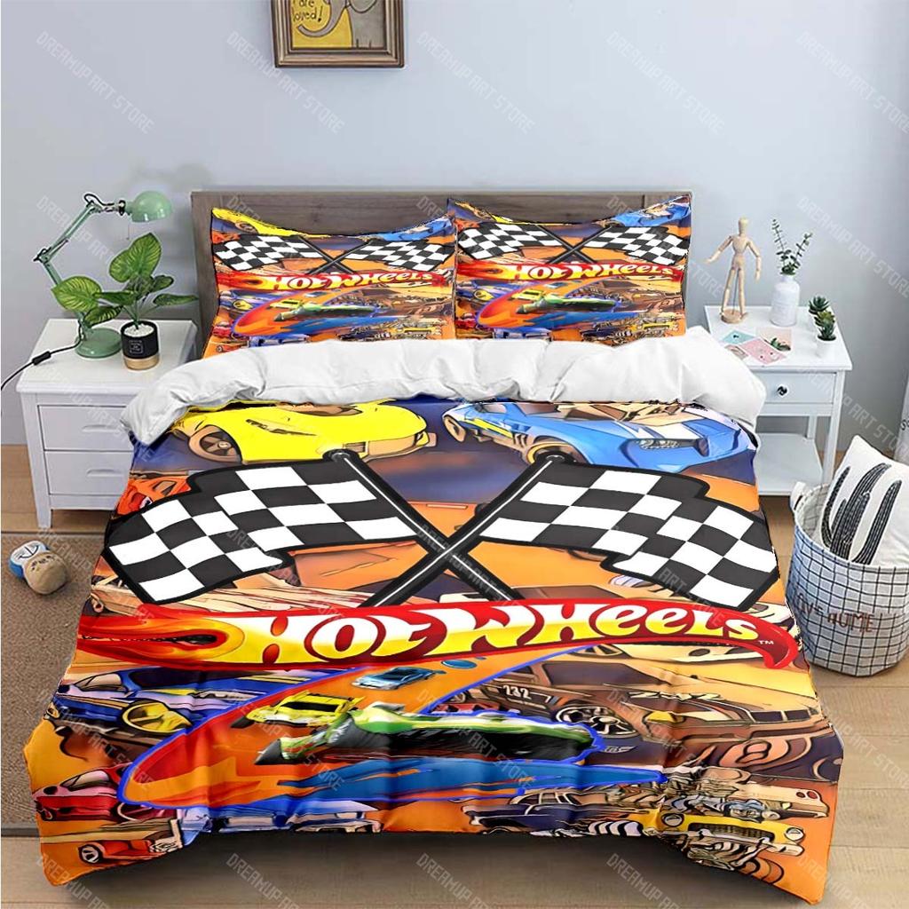 3D Мода Мультяшный Горячий Принт W-Колеса Комплекты Постельного Белья Постельные Принадлежности Комплект Пододеяльник Комплект Одеяла Комплект Постельного Белья Роскошный Подарок