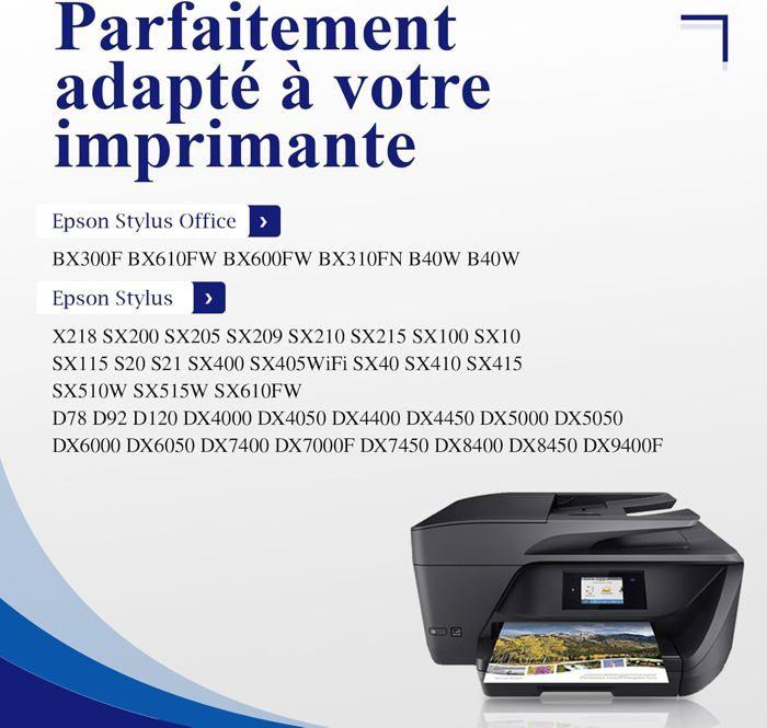 T0715 Multipack Cartouche d'encre pour Epson T0711 T0712 T0713 T0714 pour Epson Stylus SX400 SX510W BX610FW SX200 DX4400 SX100