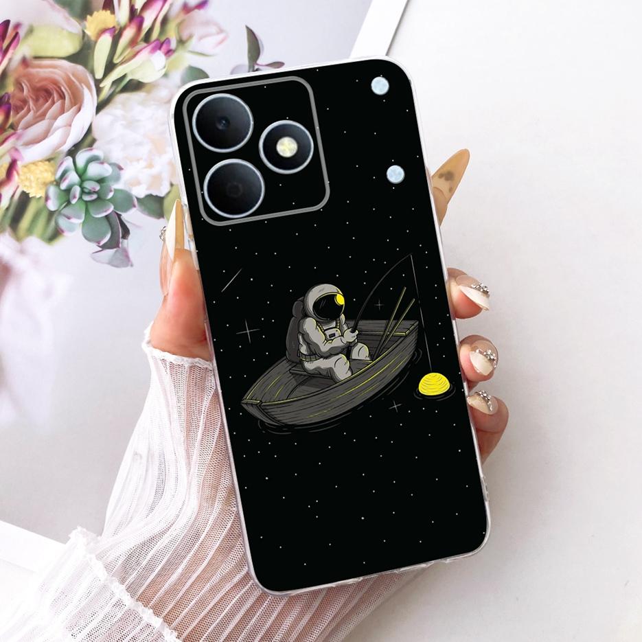 Чехол для Realme Note 80 4G RMX5388 Милый Кот Цветы Рисованный Чехол Мягкий Силиконовый Чехол Для Realme Note 80 Note80 Задняя Крышка Fundas