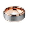Новая мода 8 мм цвета розового золота кольца из нержавеющей стали черные матовые мужские и женские вечерние обручальные кольца ювелирные изделия размер 6-13