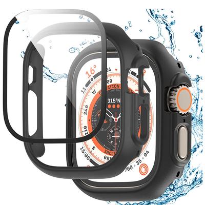 Стекло+Чехол для Apple Watch Ultra 49 мм смарт-часы PC Бампер+Защитное стекло Закаленная крышка iwatch series Ultra 2 3 Аксессуары