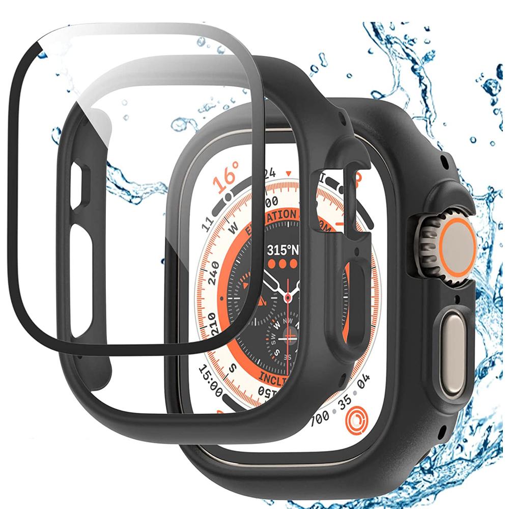 Glass+Case For Apple Watch Ultra 49mm smartwatch PC Bumper+Screen Protector Tempered Cover iwatch series Ultra 2 3 Accessories