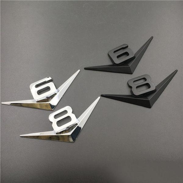 3D металлическая наклейка на крыло автомобиля, значок на задний багажник V6 V8, наклейка для Je/ep Grand Cherokee Wrangler Toy/ota Hon/da Nissan, аксессуары
