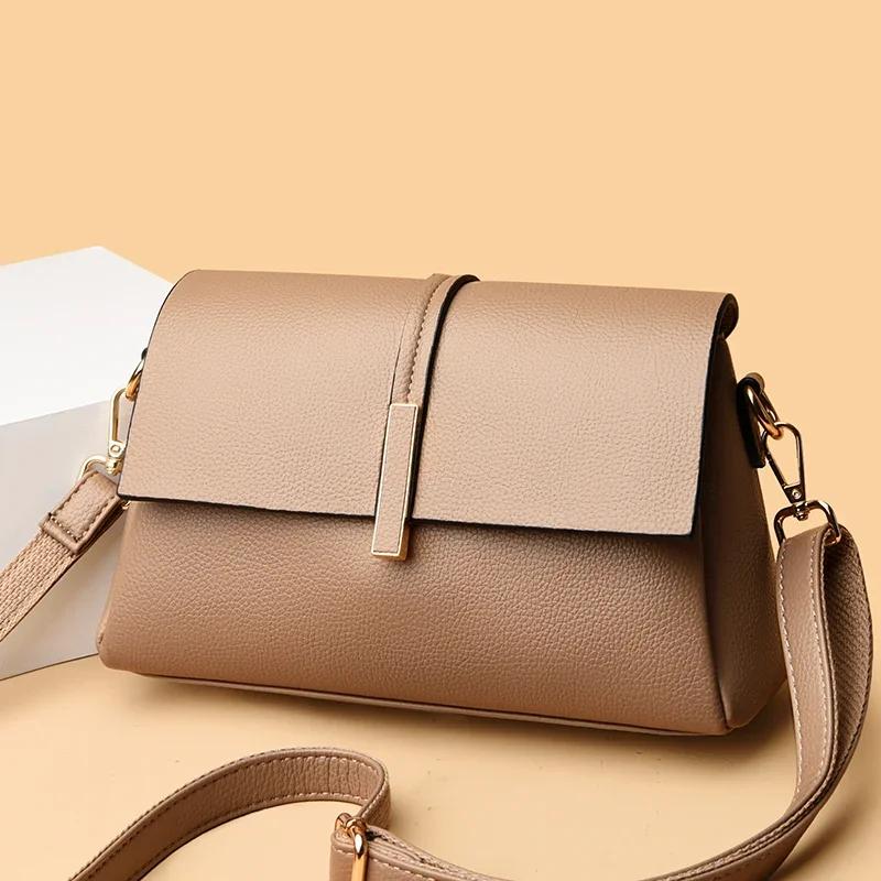 Мягкая сумка через плечо из натуральной кожи для женщин, роскошная высококачественная дизайнерская сумка-мессенджер