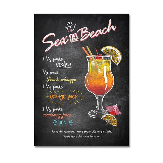 Винтажный постер для коктейлей, напитков, синий, гавайский, «Кровавая Мэри», фиолетовый, Мартиника, кубинская картина маслом, стена ресторана, бара