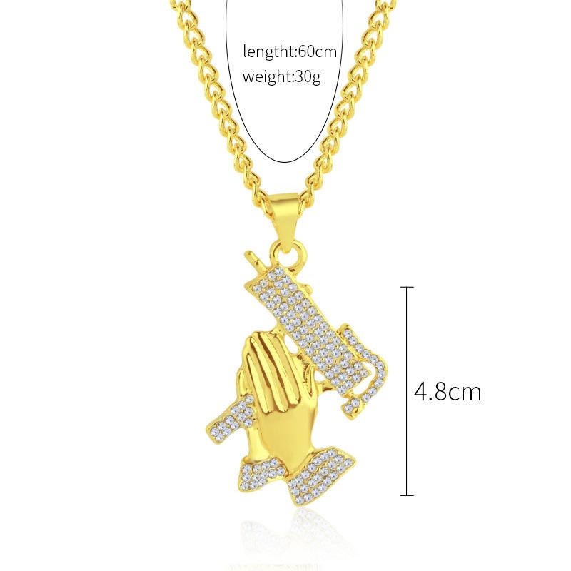 Necklace for Women Hip Hop Hipster Accessories Gold Necklace Lightning Clown Leopard Boxing Gloves Letter Hip Hop Necklace Elegant Necklace