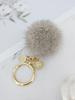 [Maia] Mink Fur Keyring & Charm - Gray