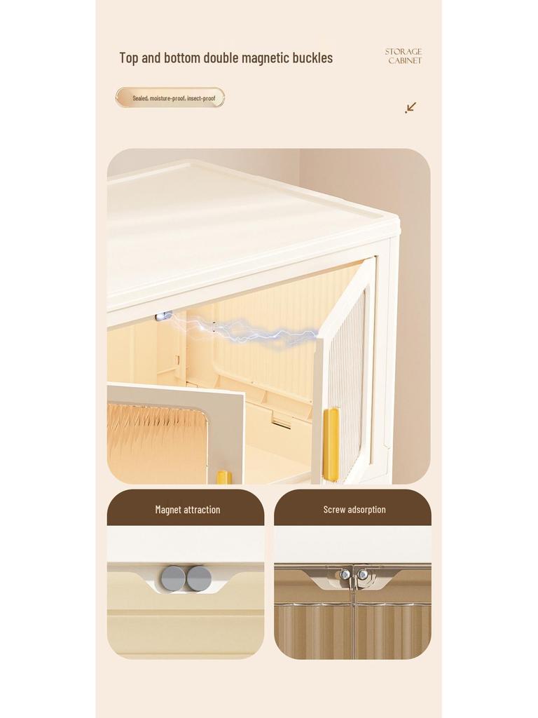 Передвижной многоярусный складной шкаф для хранения: Пластиковый органайзер без установки для спальни и гостиной