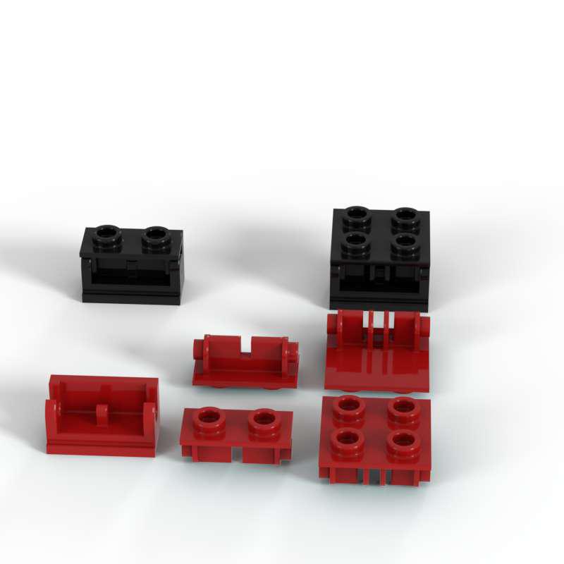 Le Compatible 6134 High Bricks: 2x2 Hinge Plate 3937/3938 Building Blocks (50G Min Order)