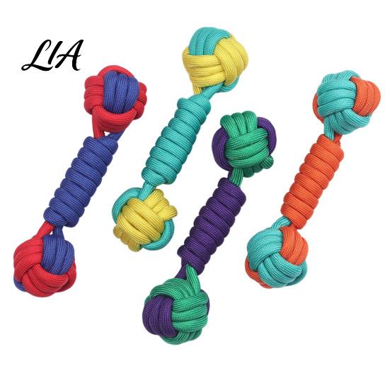 Thoughtful Gifts for Dog Lovers Woven Braided Rope Toy, Durable Cotton Knotted Chew Aggressive Essential Supplies New Pets Interactive Tug-of-War Ring