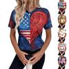 Женский топ с коротким рукавом и принтом «День независимости»