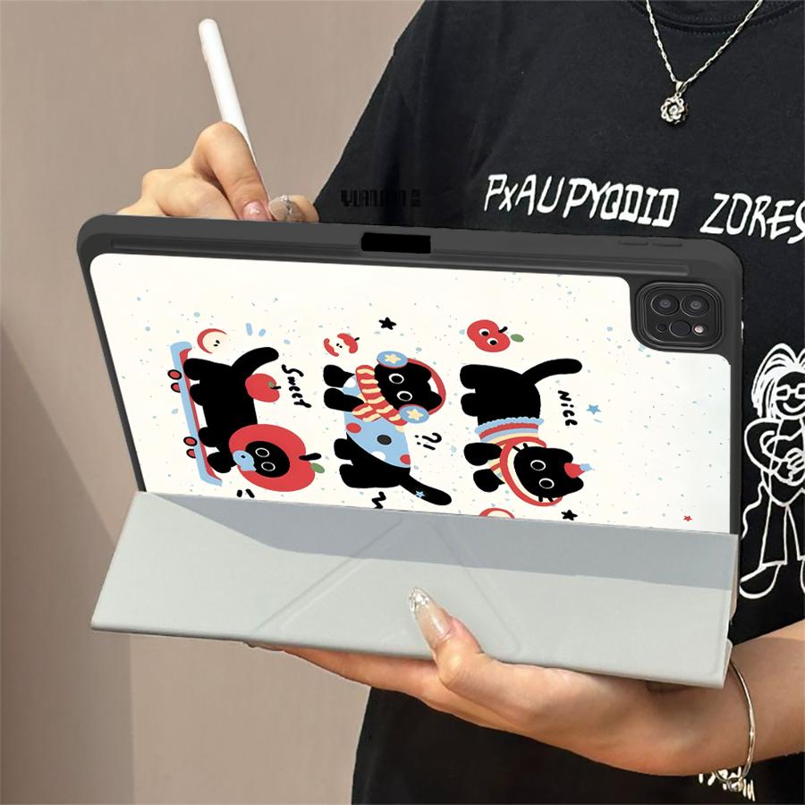 Чехол-подставка для планшета iPad Pro 2025 Air 4 5 M3 M2 1 2 M4 11 дюймов Mini 6 7 Pro 11-го 10-го 9-го 8-го 7-го 12,9 дюйма Мультяшный Милый