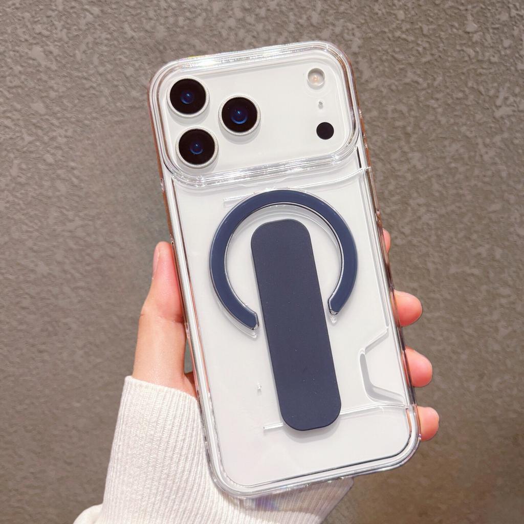 Креативный держатель для кольца для чехла мобильного телефона iPhone Apple 17promax IP16por прозрачный слот для карты 15pm