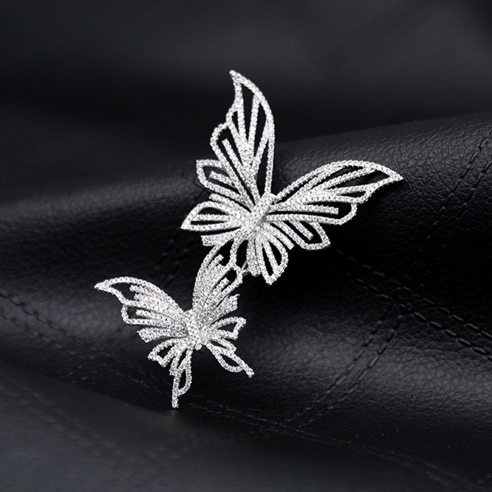 Fashion Rhinestone Brooch Pin Butterfly Scarf Pin Party Jewelry Gift KTJ