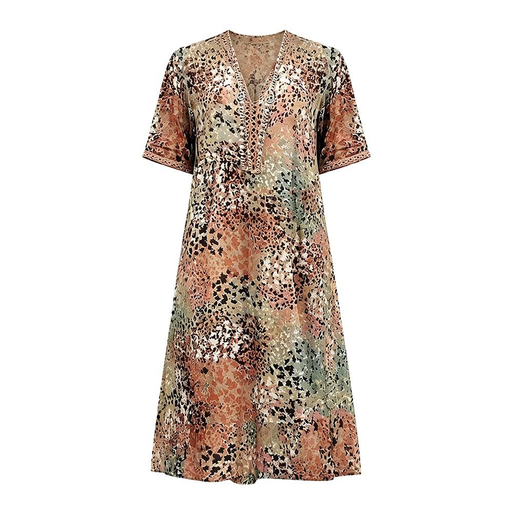 European Women Summer Dress V-Neck Swimsuit Cover Up Dress Fashion Beach Dress Vacation