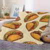 Corn tortilla pattern Flannel printed blanket suitable for all seasons suitable for living room office sofa and travel