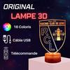Lampe de Chevet 3D LED - RC Lens - Multicolore - Tactile - Télécommande - Cable USB