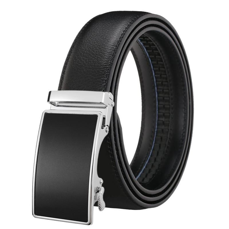 Hi Men's Leather Belt Luxury Designer Belts Men High Quality Male Metal Buckle Belt