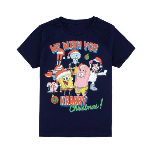 SpongeBob SquarePants Childrens/Kids Krabby Christmas T-Shirt