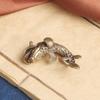 1Pcs Brass Dragon Fish Key Chains Pendants Trinket Charms Keychains Ornaments