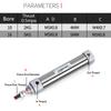 Pneumatic Air Cylinder Stainless Steel cdj2B10 Type Mini Double Acting Single Rod 10mm 16mm Bore 10~150mm Stroke CDJ2B16