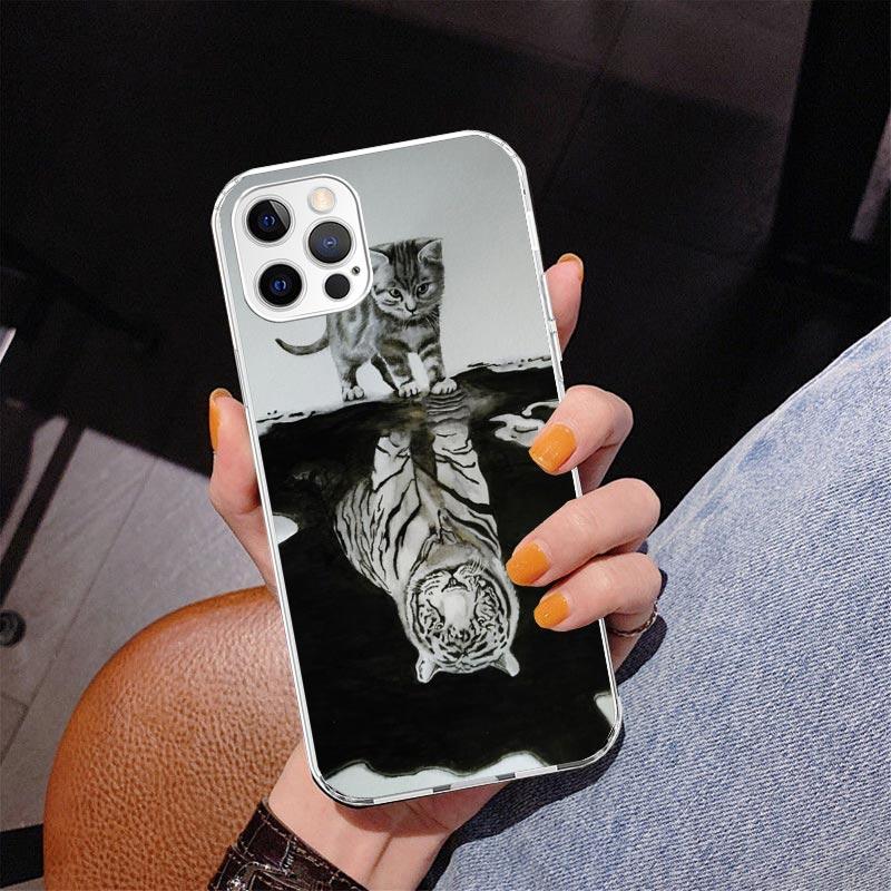 Крутой чехол для телефона с изображением большого кота-тигра для Iphone 17 Air 16 16E 11 12 13 Mini 14 Plus 15 Pro Max 7 8 + SE 2020 Чехол для телефона Coque 1