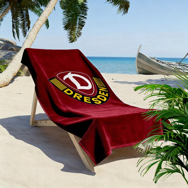 Пляжное полотенце с принтом SG Dynamo Dresden, большое, мягкое, быстросохнущее, для пляжа, кемпинга, плавания