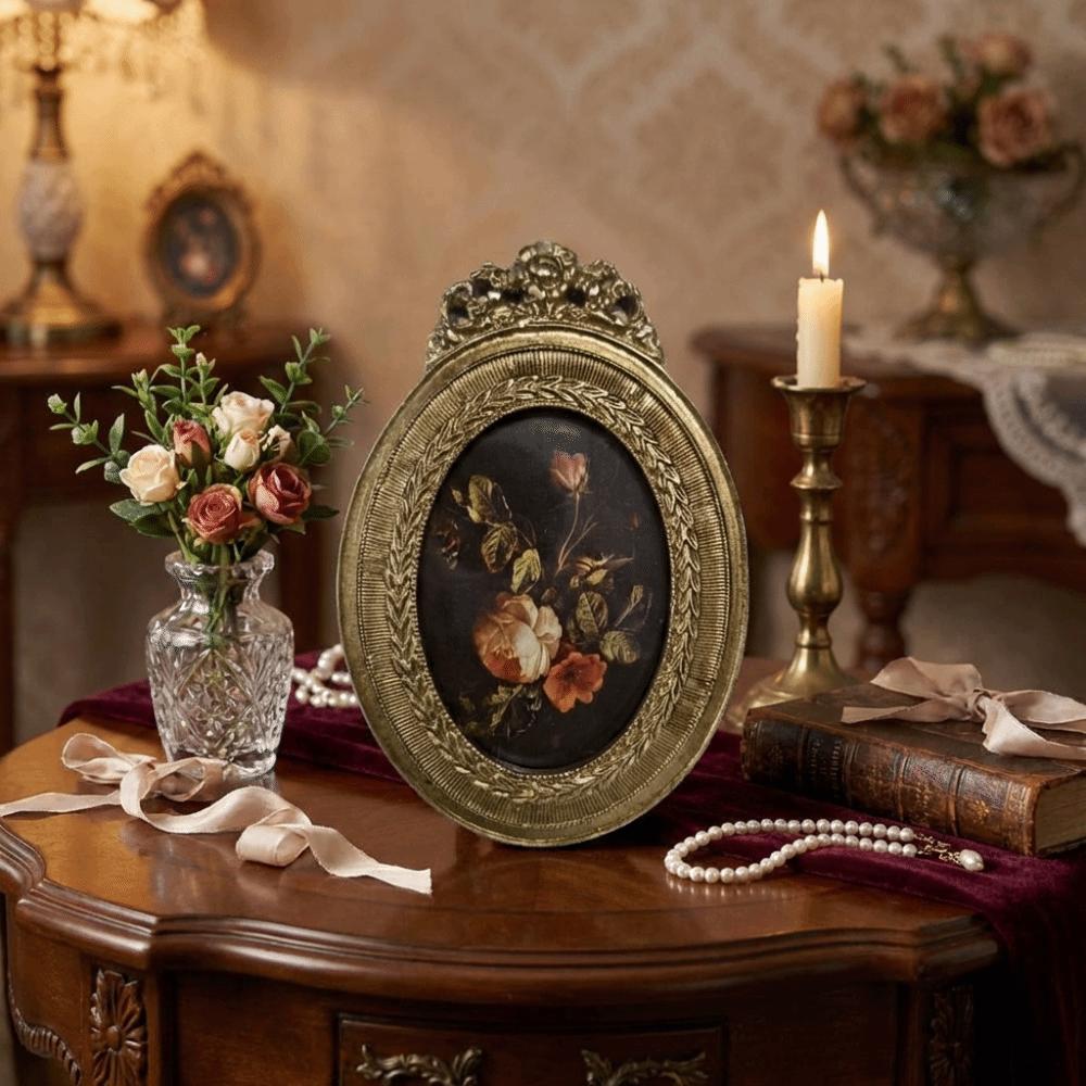 Carved Flower Design French Baroque Photo Frame Rectangular Oil Picture Frame  Bedroom