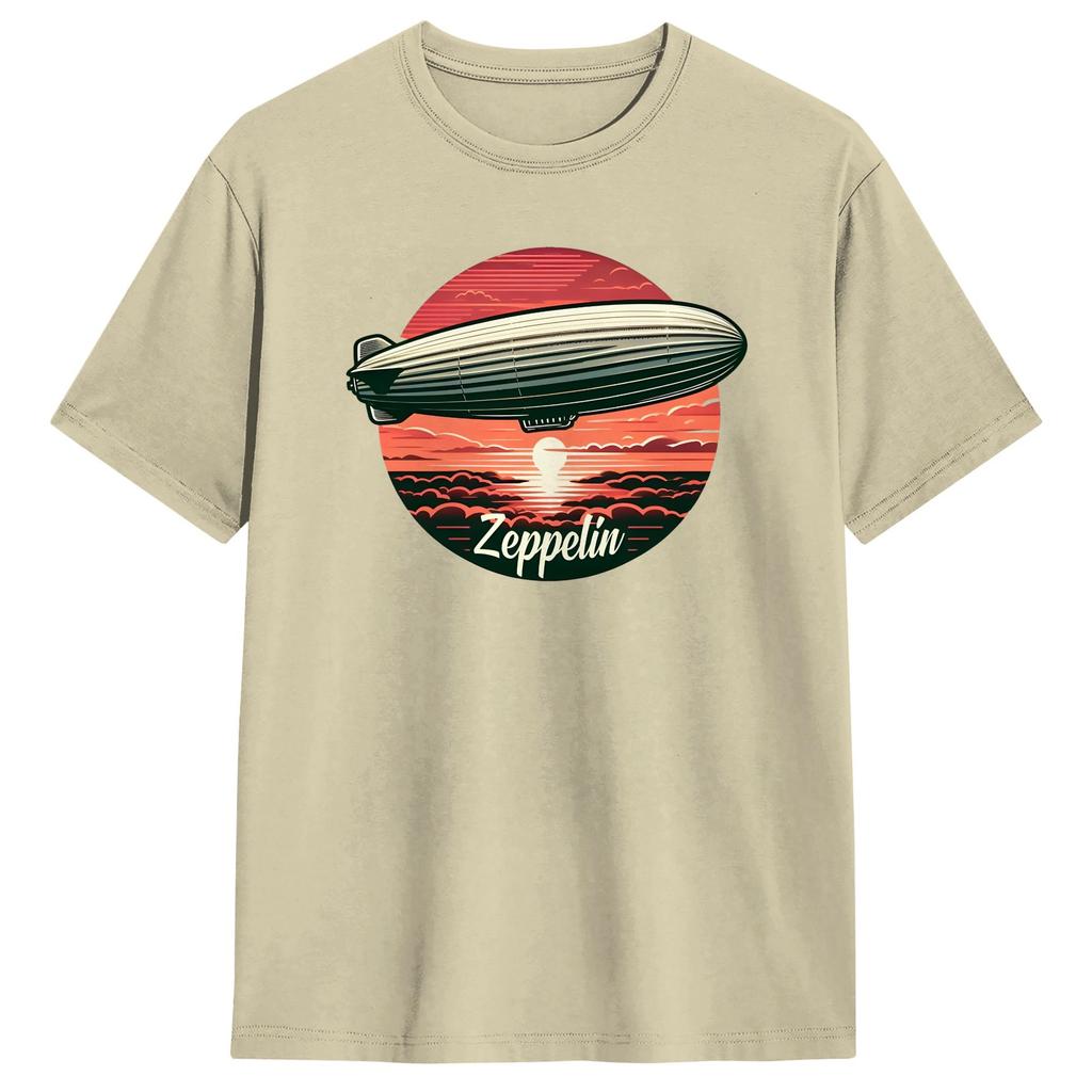 Streetwear TShirt Summer Leds Zeppelins Music Band Leisure T Shirts  Pure Cotton Tshirt for Unisex Aesthetic Short Sleeve Top Tees