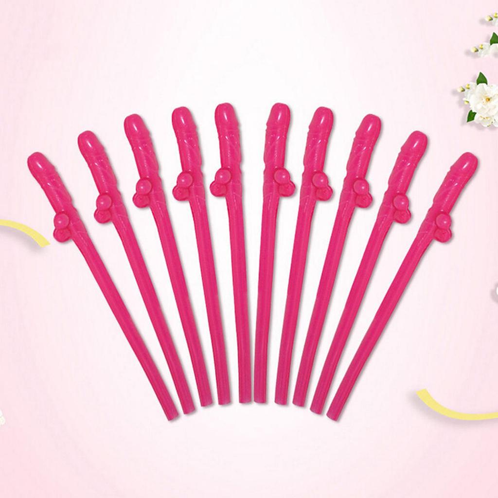 10Pcs/Set Penis Drinking Straws Hens Night Bachelorette Party Favors Decors