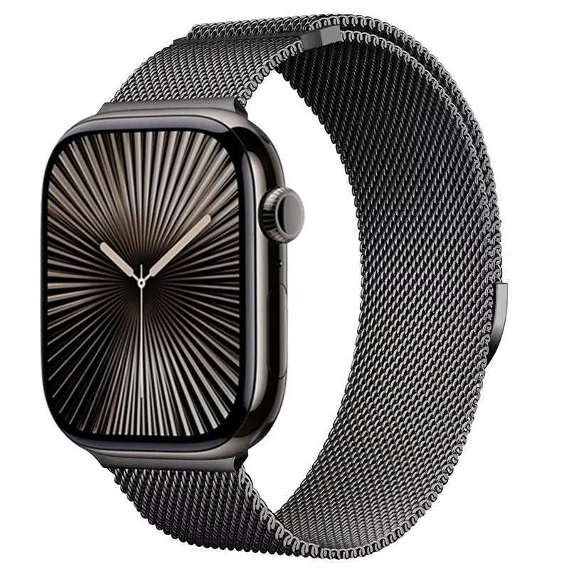 Ремешок для Apple watch Band 10 46MM 44mm 45mm 41mm 49mm 42mm 40mm 45mm браслет Milanese Loop для iwatch series 9 7 8 4 5 6 SE Ultra2